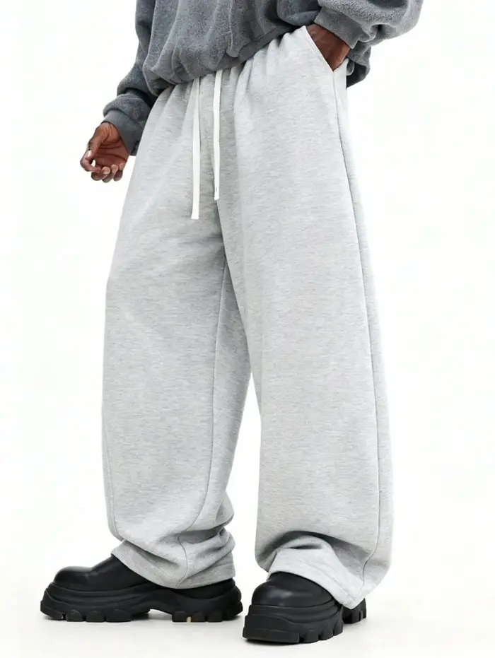Pantalon de survêtement décontracté avec cordon de serrage, jogging chiné, pantalon de salon décontr