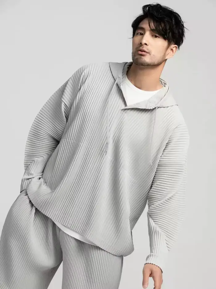 ATA YAKE-Sweat à Capuche Plissé pour Homme, Respirant, At Proximity, Wstring, Haut Décontracté