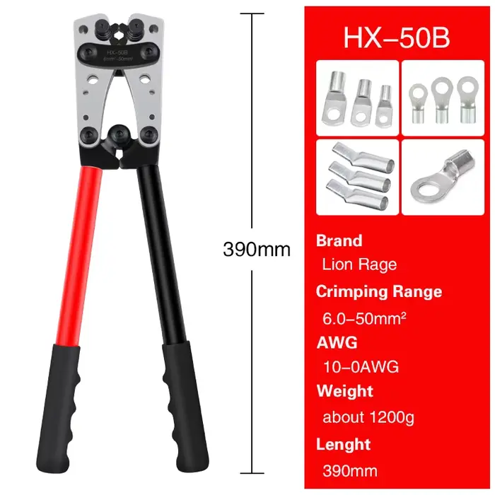 Pince à sertir pour Terminal de Tube, outil de sertissage hexagonal, multi-outils, cosse de câble de