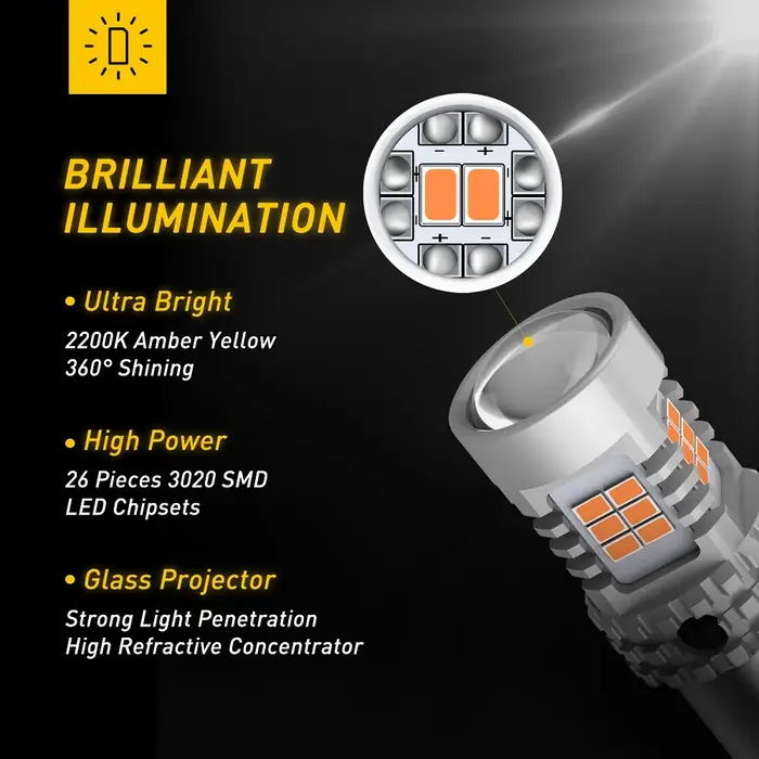 AUXITO 2 pièces BAU15S PY21W LED Canbus 1156 BA15S P21W T20 7440 ampoule LED sans erreur voiture cli