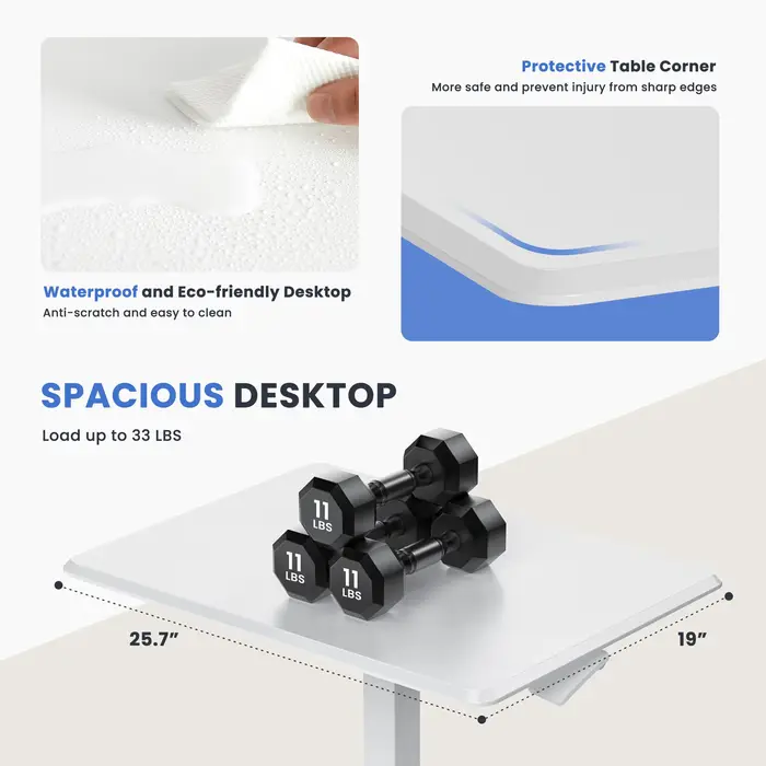 JHK Mobile petit bureau debout ordinateur Portable bureau ordinateur Portable hauteur réglable Table