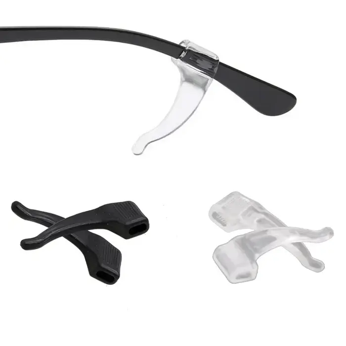 Crochet d'oreille en Silicone antidérapant pour lunettes, 2/40 pièces, fixation de support de mancho