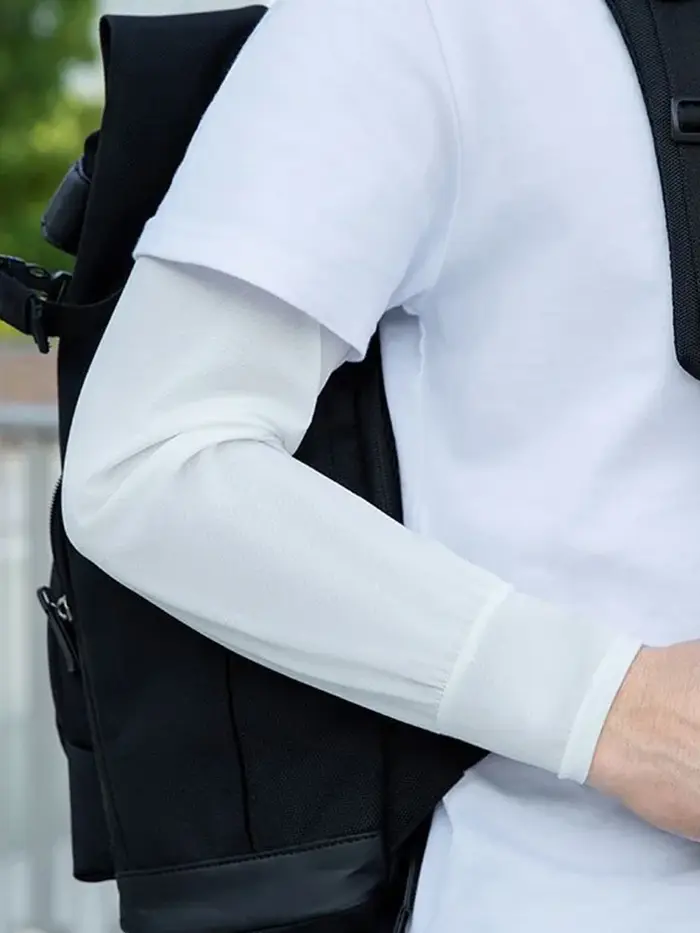 Manchons de protection solaire amples en soie glacée pour hommes, 1 paire, gants de glace UV, protèg