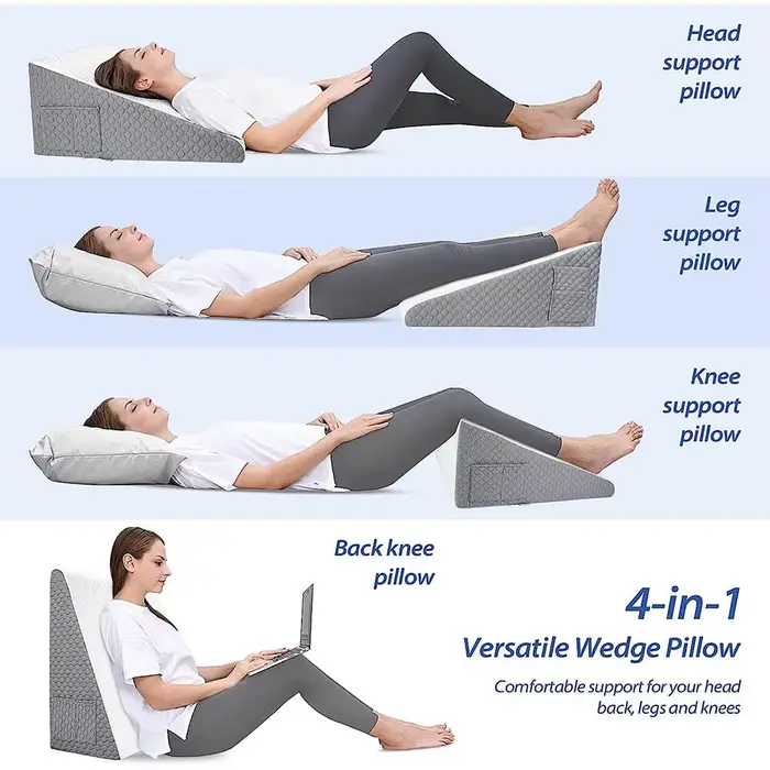Oreiller compensé pour dormir, Reflux acide après chirurgie, Triangle surélevé, pour chevet, dortoir