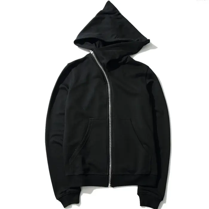 Nouveaux sweats à capuche pour hommes Cardigan à fermeture éclair harajuku sweats noirs hip hop styl