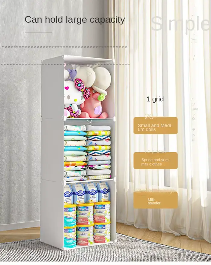 Armoires pliantes pour vêtements de grande taille, rangement d'épissure, Psychde placement de jouets