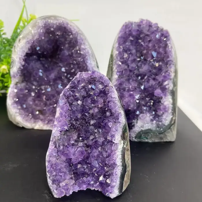 Grappe de cristal naturel améthyste pierre géode Quartz brut minéraux véritable Uruguay décoration d