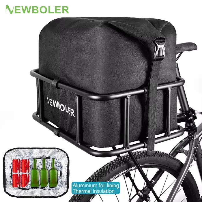 Panier de vélo arrière en métal robuste grand panier de support vélo arrière pour vélo et vélo électrique occasions quotidiennes randonnées cadeau pour amateurs de vélo
