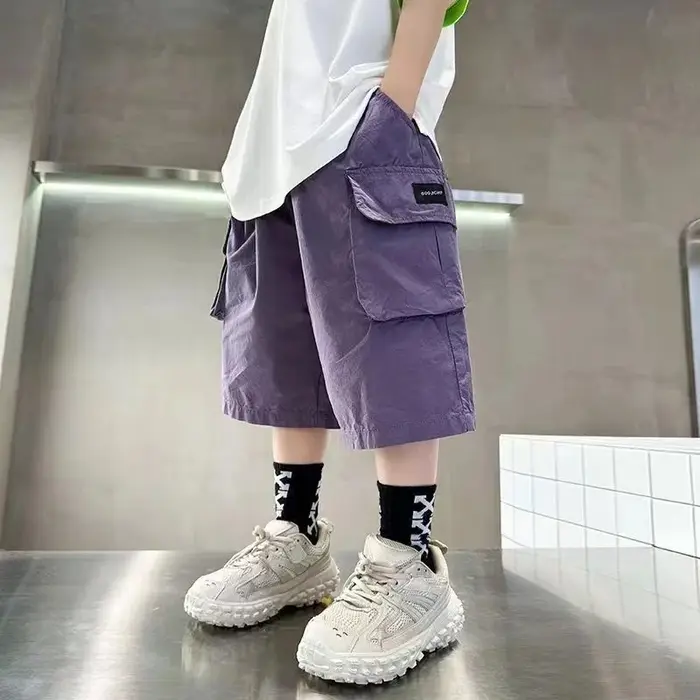 Viser courts d'été pour adolescents, garçons de 3 à 14 ans, grande poche fjFor enfants, cadeau d'ann