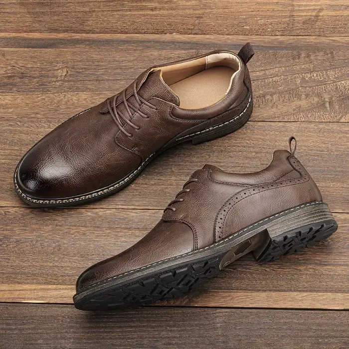 40 ~ 46 chaussures décontractées hommes marque de mode confortable 2024 chaussures en cuir hommes # 