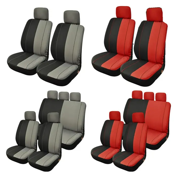 Housse de siège de voiture universelle 5 sièges en cuir synthétique pour berlines et SUV adapté pour Honda Toyota Nissan Mitsubishi Ford confort luxe protection antibactérienne