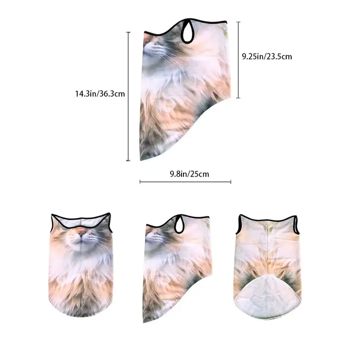 Lce soie respirant Bandana cyclisme course écharpe équitation randonnée sport 3D Animal masque couve