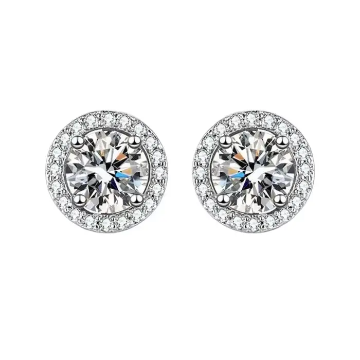 Boucles d'oreilles en diamant Mosonite, sac carré, bijoux de mariage, fête simple et à la mode, cade