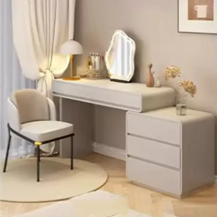 Coiffeuse moderne sans miroir pour femmes, rangement d'étude, bureau Mobile, organisateur de salon, 