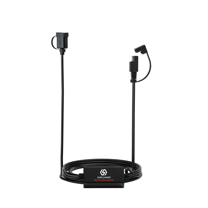 Chargeur rapide USB pour moto étanche, 18W, chargeur SAE vers USB, 12-24V, QC3.0, charge rapide 3.0,