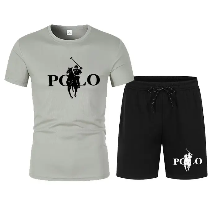 Ensemble de sport décontracté tendance été 2026 pour homme, t-shirt en maille style urbain