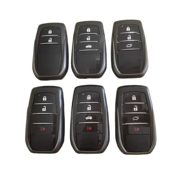 Boîtier de clé plip modifié à 2/3/4 boutons pour Toyota Land Cruiser 2008-2023, Prado 150, LC200, LC