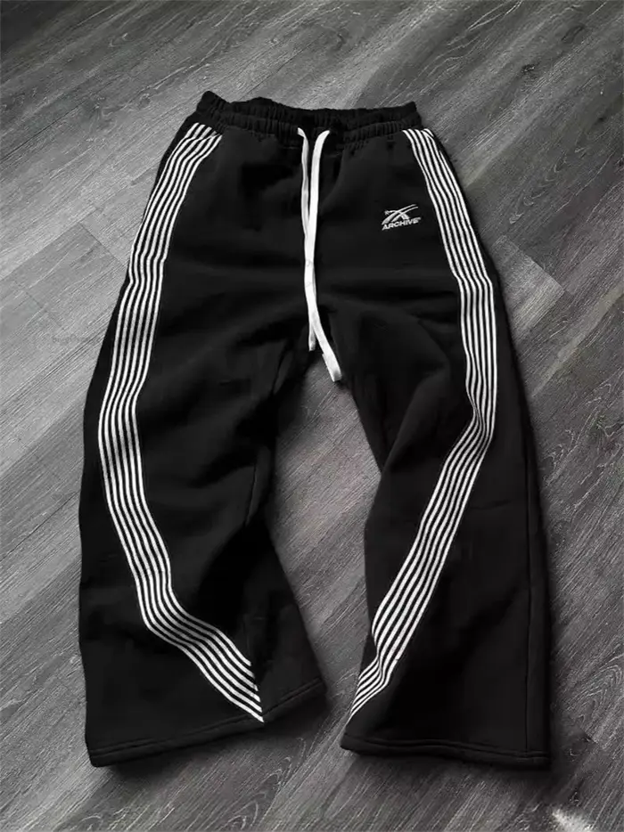 Y2k brodé noir gris pantalons décontractés camouflage fonctionnel tactique fonctionnel hommes femmes