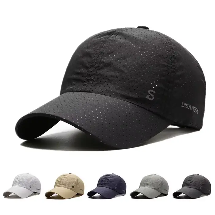 Chapeau de soleil pour hommes en plein air à séchage rapide et respirant pour la pêche d'été - Style casquette de baseba