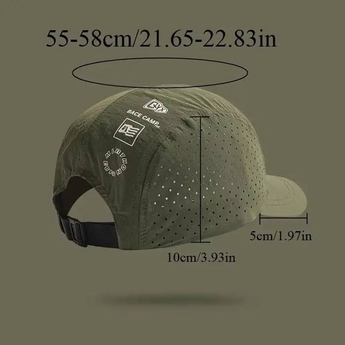 Casquette de baseball unisexe respirante 1 pièce, casquette de golf respirante coupe-vent pour campi