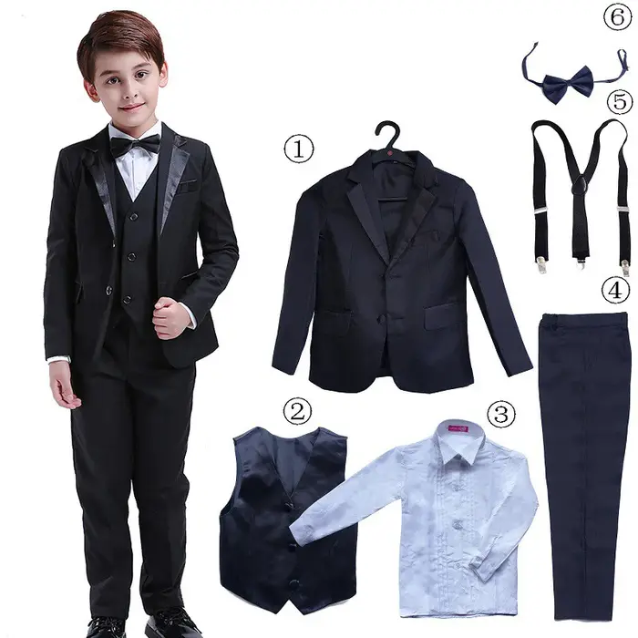 LOlanta 6 pièces costumes classiques pour garçons pour les mariages Blazer formel enfants chemise de