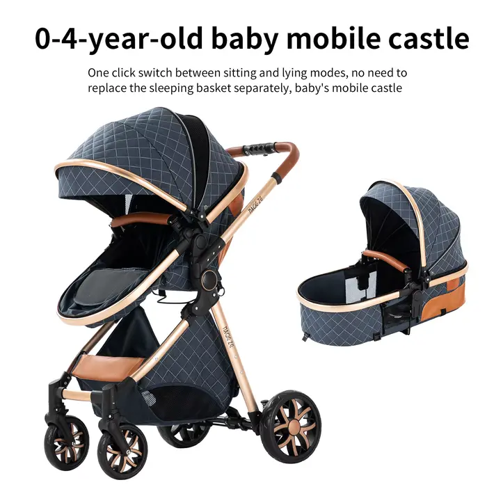 Poussette 3 en 1 pour bébé, landau haut léger, système de voyage, chariots pour nouveau-nés, pousset