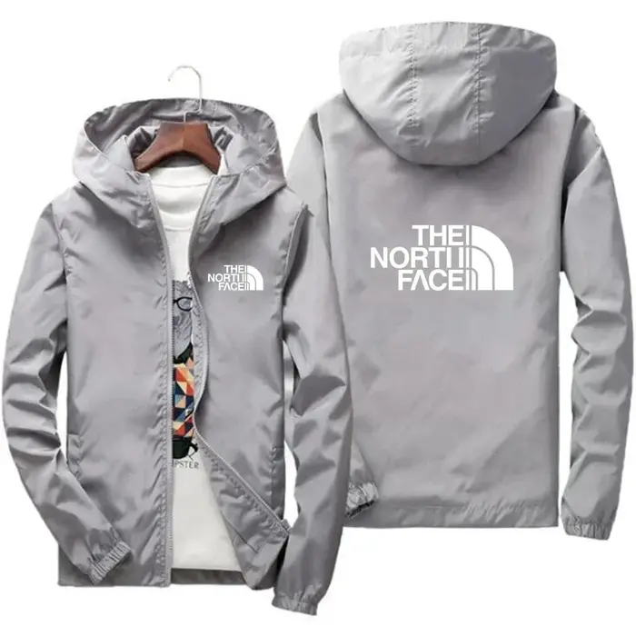 Veste à capuche coupe-vent avec fermeture éclair pour hommes, vêtements de sport de plein air décont