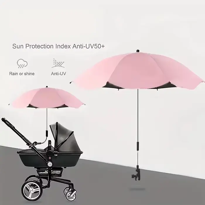 Parapluie poussette anti-UV universel - Protection solaire imperméable accessoire bébé