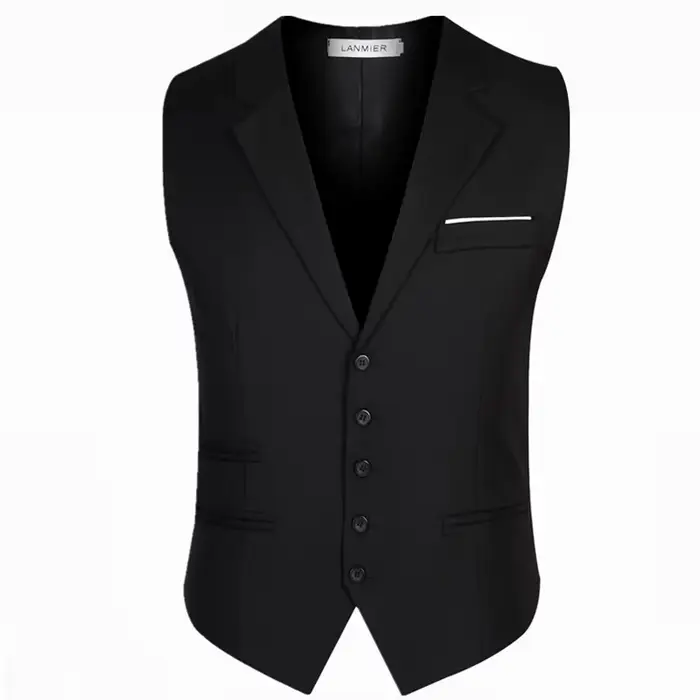 Robe gilets pour hommes coupe ajustée hommes costume Gilet Homme Gilet Homme décontracté sans manche