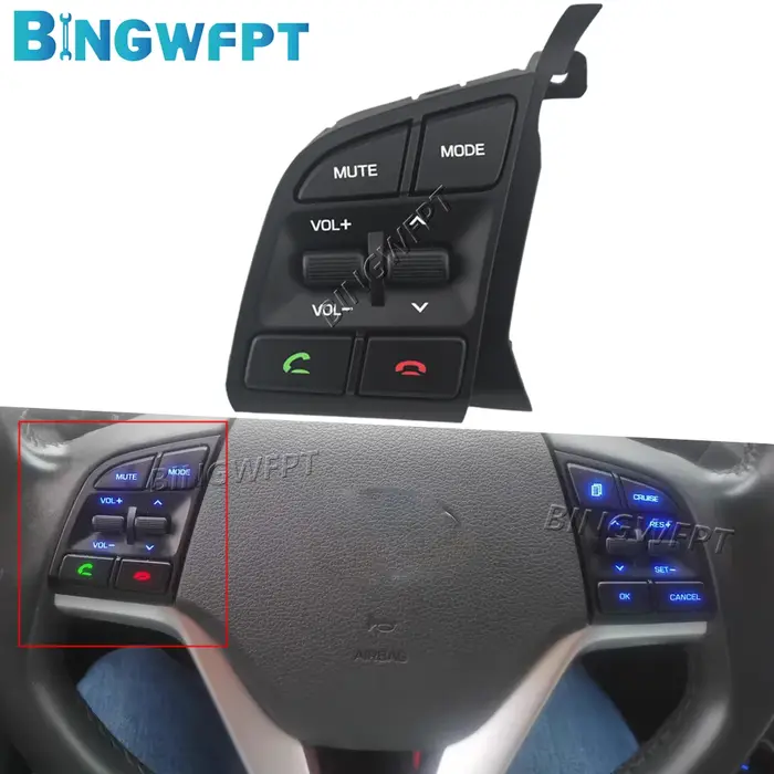 Pour Hyundai Tucson 2015-2019 96710-D3500 volant télécommande interrupteur Volume bouton de réglage 