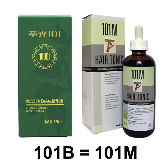 Tonique capillaire Zhangguang 101B 101M 120ML * 3, thérapie de médecine chinoise puissante, Essence 