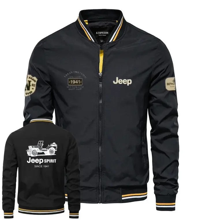 Nouvelles vestes à col de baseball Jeep 2026 de haute qualité pour le printemps et l'automne, hauts 