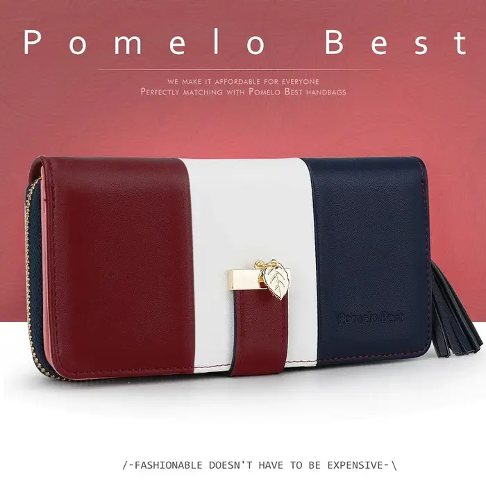 Pomelo Meilleur la plus de la mode Portefeuilles à glissière Femmes grande capacité Sacs à main Sacs