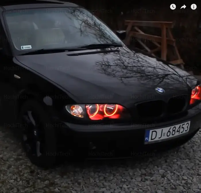 Kit yeux d'ange en coton RVB, anneau 131mm x 4, pour BMW E36 E38 E39 E46 525i 528i 530i 540i 740i ex