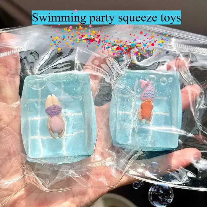 Jouets à presser pour piscine, 1 pièce, soulagement du Stress en maltose, jouet Fidget à rebond lent