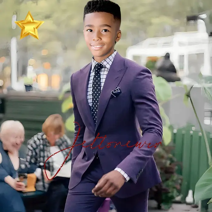 Tuxedos de mariage pour garçon, ensemble de 2 pièces, Blazer de dîner à revers châle (veste + pantal