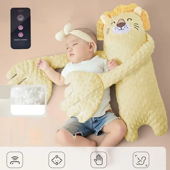 Coussin de Sommeil pour Bébé avec Sons Apaisants, Anti-Surprise, Jouet pour Tout-Petits avec Télécom