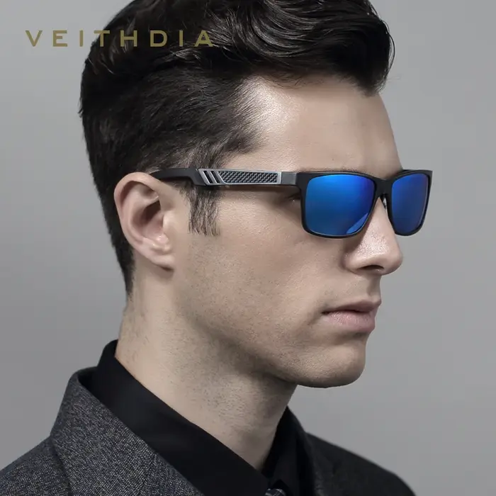VEITHDIA – lunettes de soleil polarisées en aluminium pour hommes et femmes, accessoires pour la con