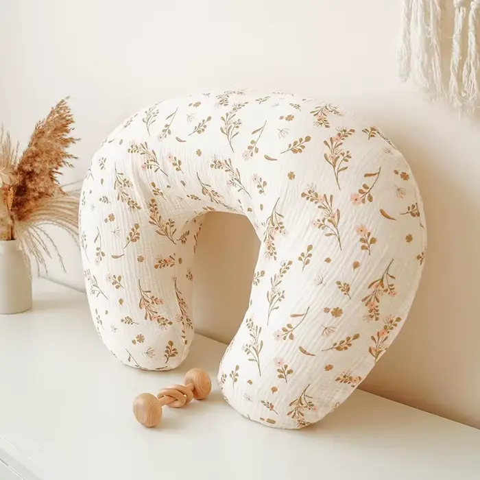 2 pièces/ensemble housse de coussin d'allaitement pour oreillers d'allaitement Ultra-doux mousseline