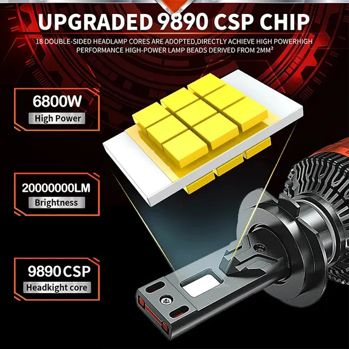 ACTVTCA 6800W H4 H7 LED Canbus H11 H1 H3 9005 HB3 9006 HB4 H8 H9 9012 9007 9008 H13 phares LED ampou