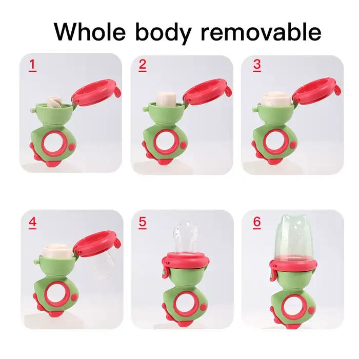 Mangeoire à fruits et légumes en silicone de qualité alimentaire, rotative, en forme de dinosaure, p