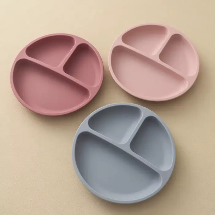Assiette à manger en Silicone pour bébé, 1 pièce, sans BPA, plats pour enfants, aspiration, vaissell