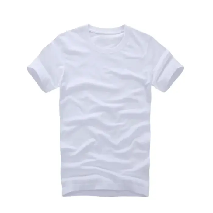 T-shirts à manches courtes pour hommes et femmes, haut en coton blanc à col rond, haut ample, épais,
