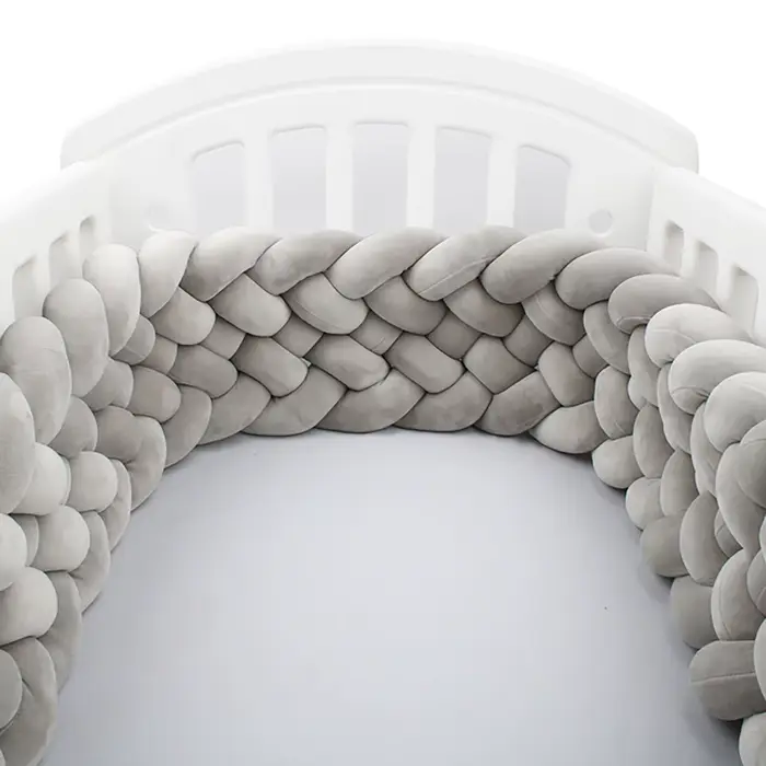 Pare-chocs CPull pour bébé, lit pour bébé, nouveau-né autour de coussin, tresse, décoration de lit, 
