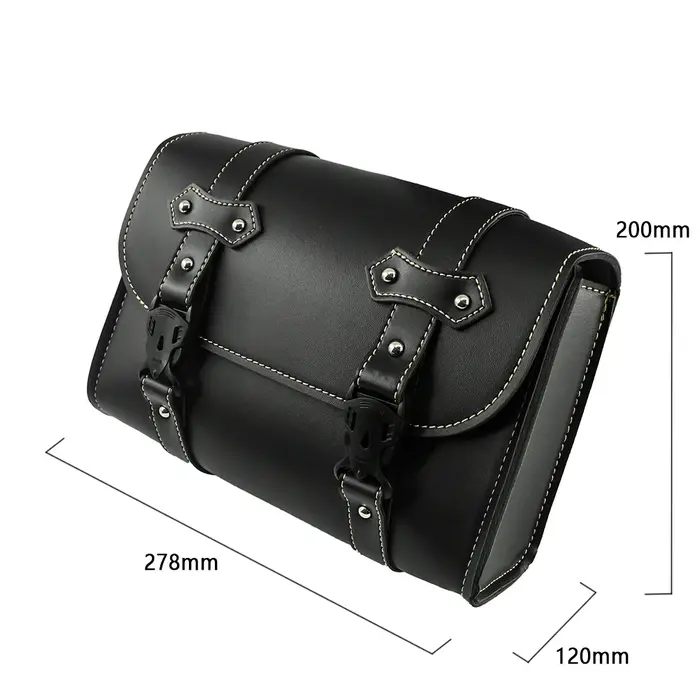 Sacoche de Moto modèle côté en cuir PU, sac de selle de bagages, pochette de rangement pour outils p
