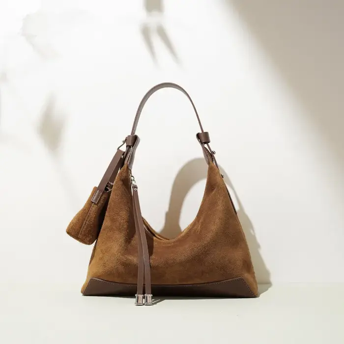 2025 nouveau daim véritable qualité femmes sac classique sac à main élégant sous les bras sac banlie