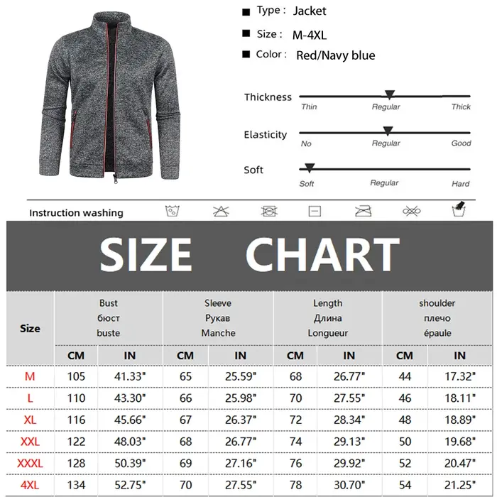 Vestes à glissière pour hommes col montant sweat-shirt extérieur Streetwear manteau décontracté manc