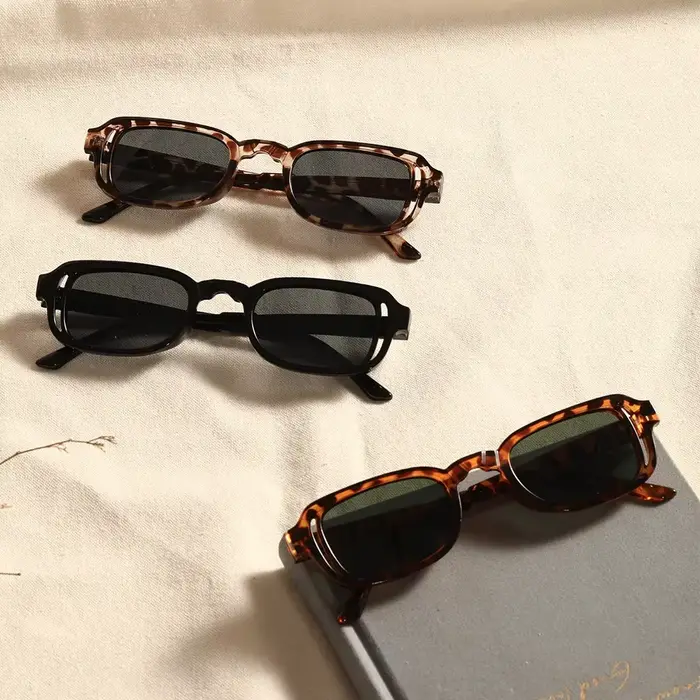 Lunettes de soleil rectangulaires luxueuses pour femmes, ovales, Vintage, marque de styliste, carrée