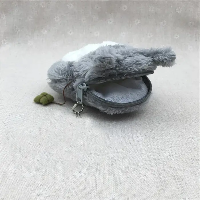 Porte-monnaie chat mignon Anime, petit portefeuille en peluche douce avec fermeture éclair pour enfa