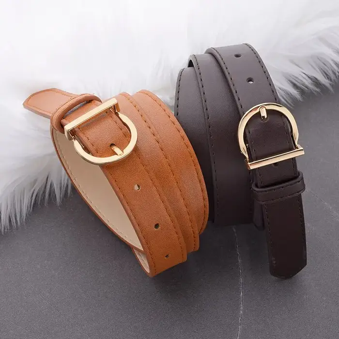 Ceinture femme mode haute qualité boucle ardillon ceinture véritable luxe souple ceinture en cuir PU